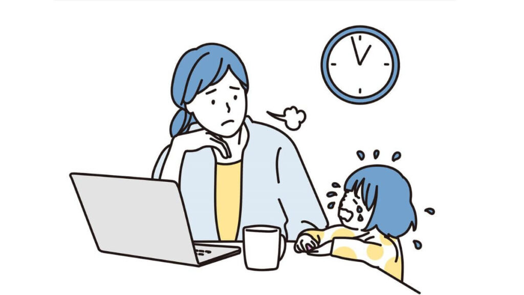 子供に手を焼く母親