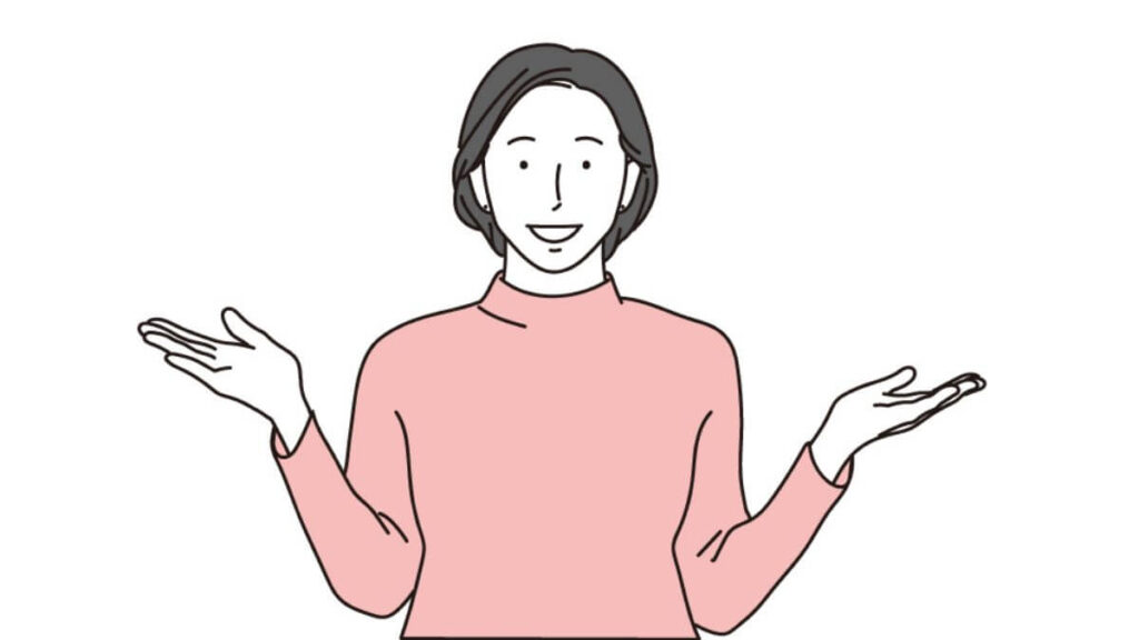 明るい表情で両手を広げる若い女性