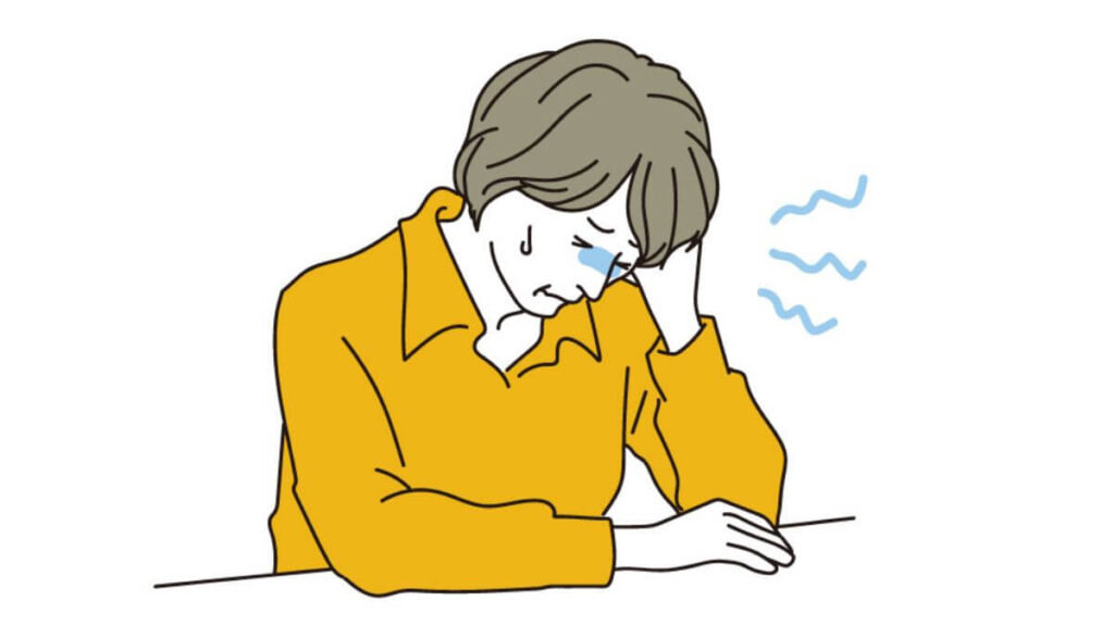 悩み落ち込む女性