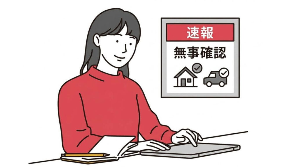 パソコンを閉じ安心する若い女性