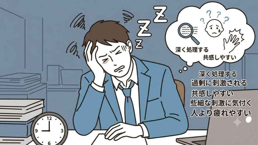 HSPと睡眠に悩むサラリーマン