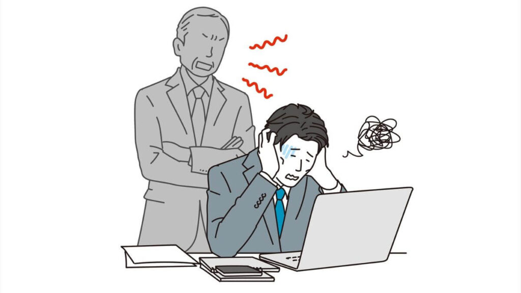 上司からの頼みごとに困っているサラリーマン